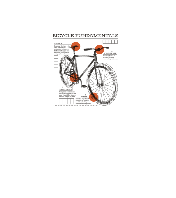Bicycle fundamentals model gri pe tricou