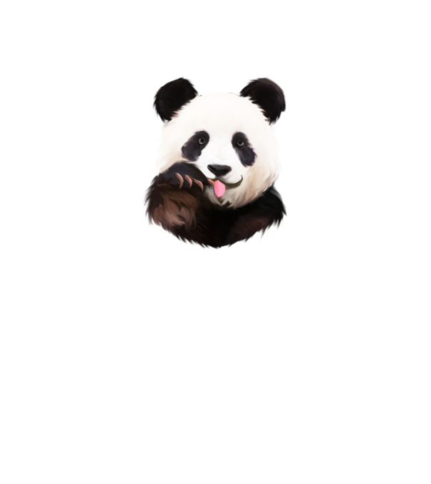 Panda face model turcoaz pe tricou