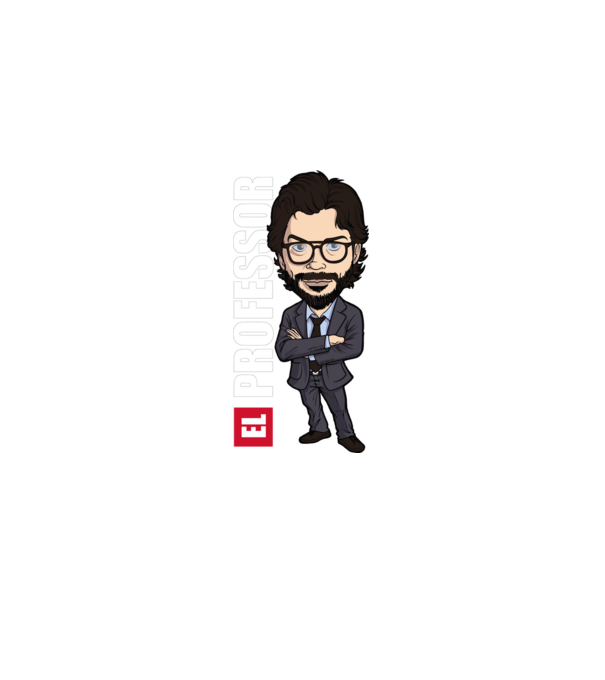 el professor drawing model negru pe tricou