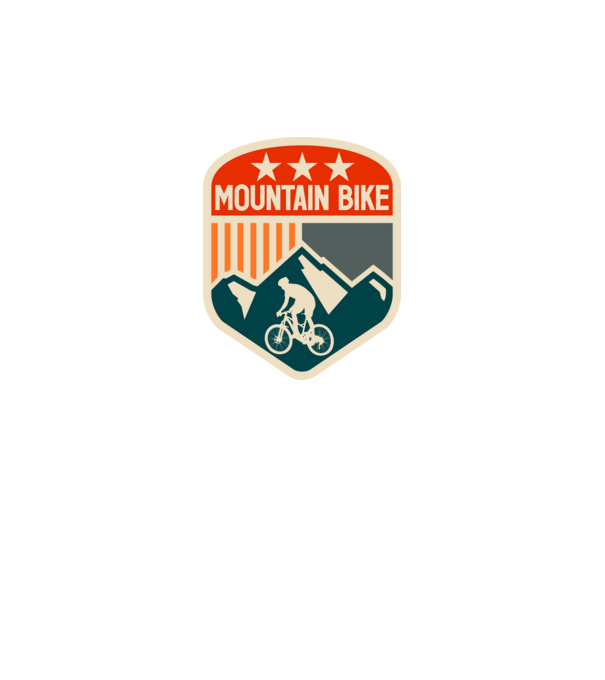 Mountain Bike model negru pe tricou
