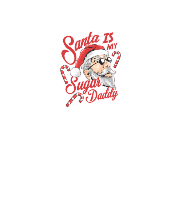 Santa is my sugar daddy model negru pe tricou