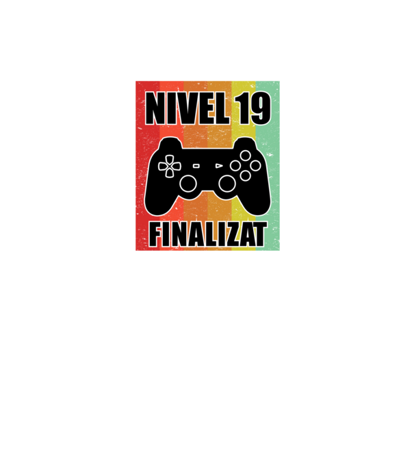 Nivel 19 finalizat model negru pe tricou