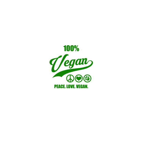 100% vegan model negru pe tricou