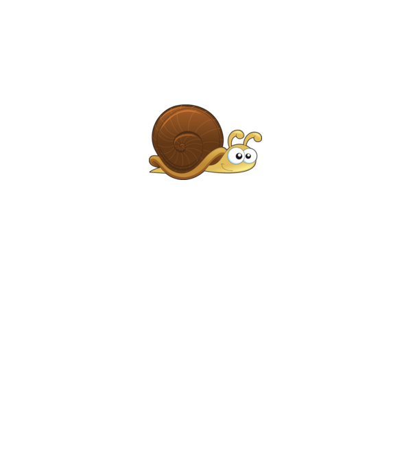 Snail model alb pe tricou