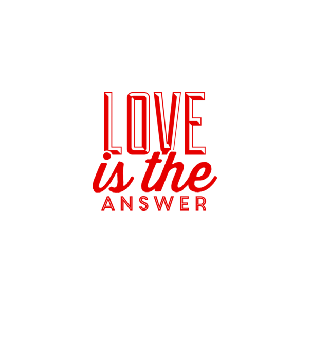love in answer model negru pe tricou