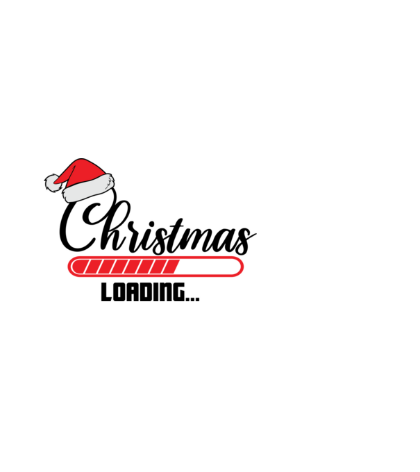 Christmas is loading model negru pe tricou