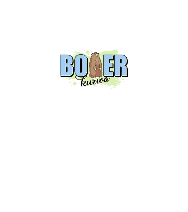 Bober Kurwa model alb pe tricou