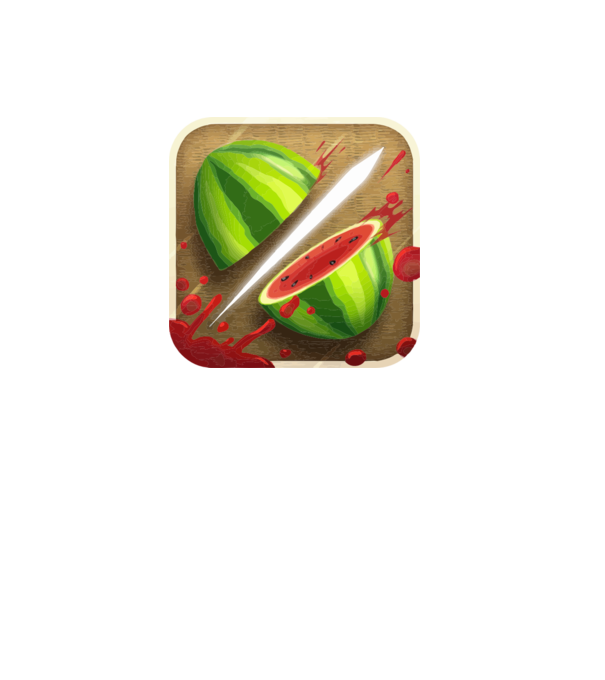 Fruit Ninja Icon model alb pe tricou