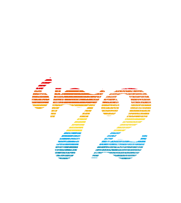 Retro Birthday 1972 model negru pe tricou