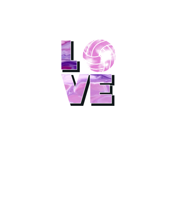 Love volleyball model turcoaz pe tricou