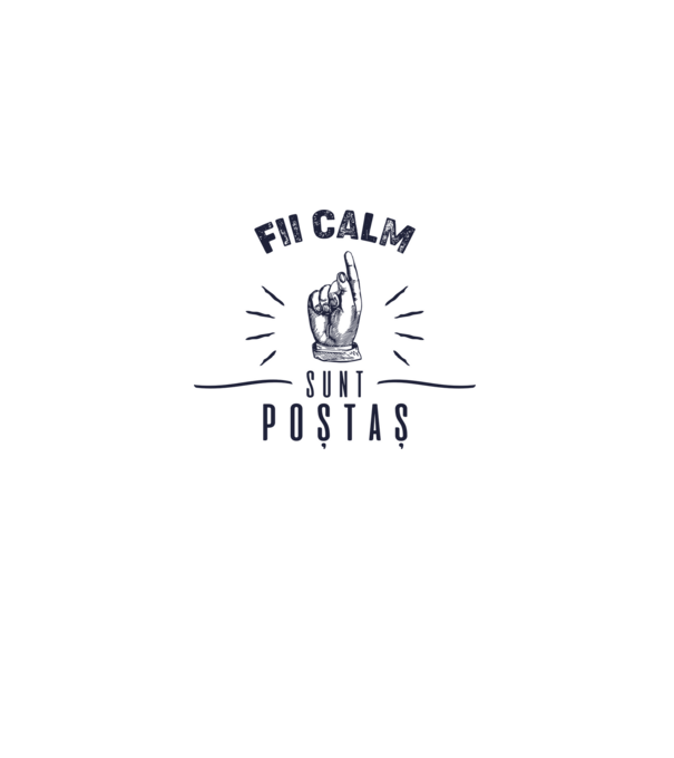 Fii calm, sunt poștaș model gri pe tricou