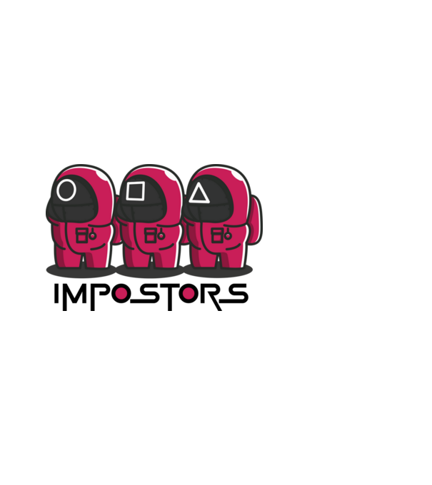 impostors squid game model alb pe tricou