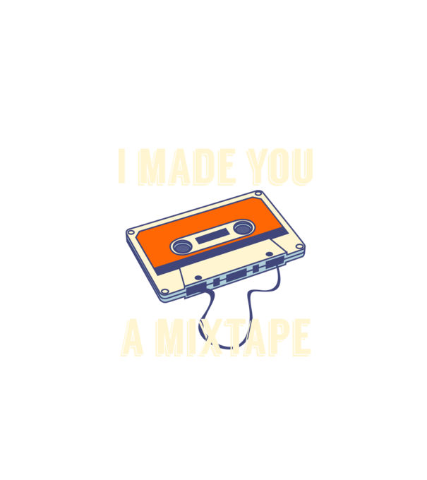 Mixtape model negru pe tricou