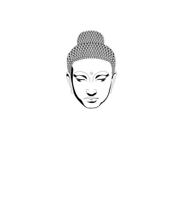 buddhas head model gri pe tricou