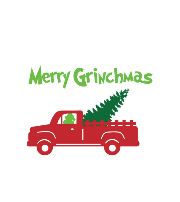 Grinchmas truck model alb pe tricou