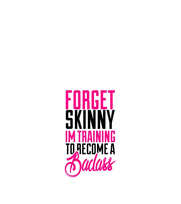 Forget Skinny model alb pe tricou