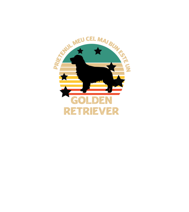 Prietenul meu cel mai bun este un golden retriever model negru pe tricou