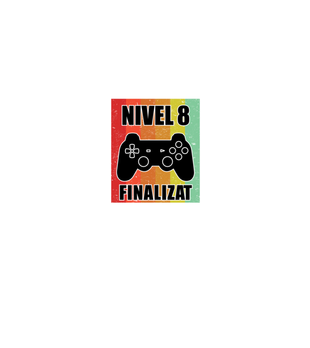 Nivel 8 finalizat model negru pe tricou