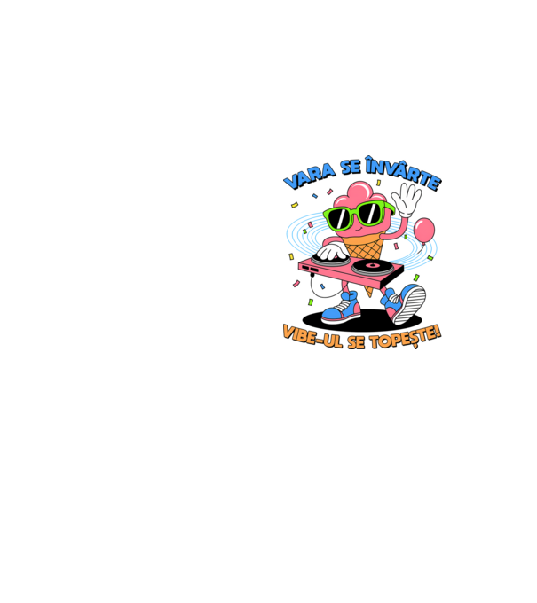 Vara se învârte model galben neon pe tricou