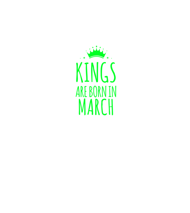 Kings are born in - March model albastru regal pe tricou