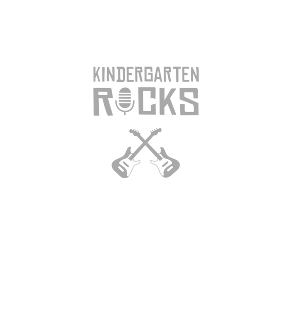 Kindergarten rocks model gri închis pe tricou