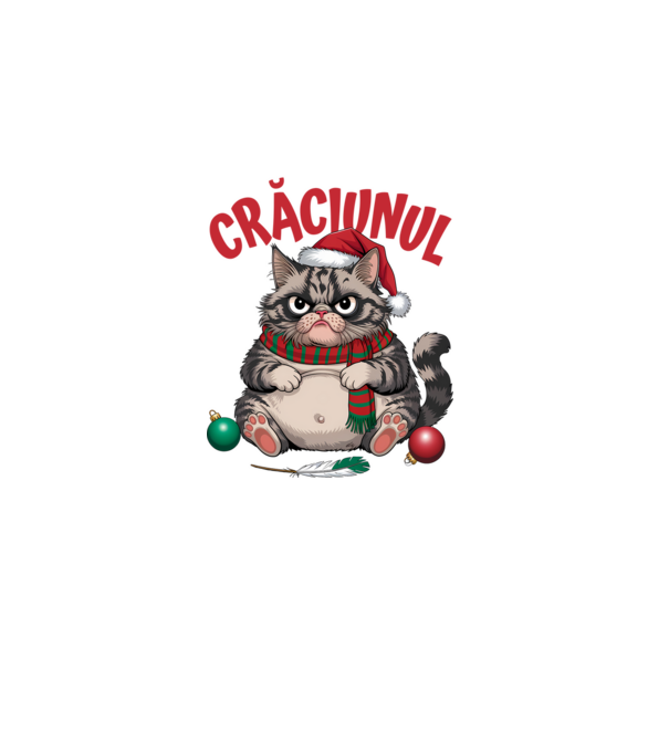 Am mâncat pasărea Crăciun pisică Negru model turcoaz pe tricou