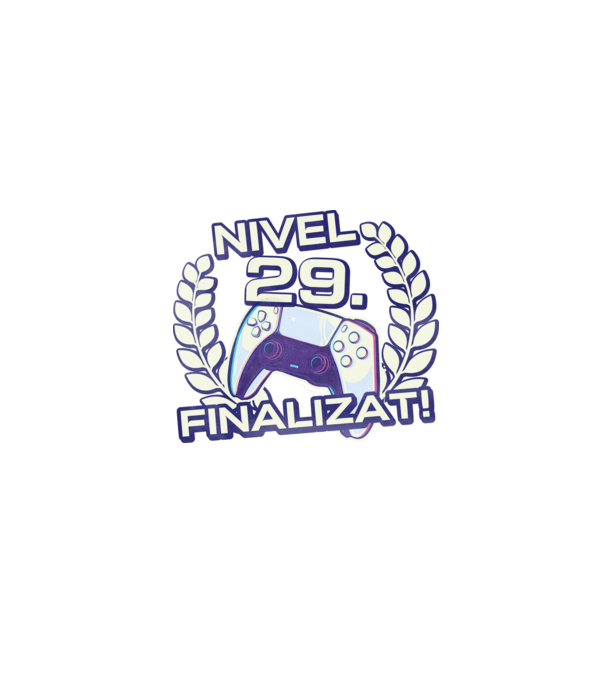 Nivel 29 finalizat! model negru pe tricou
