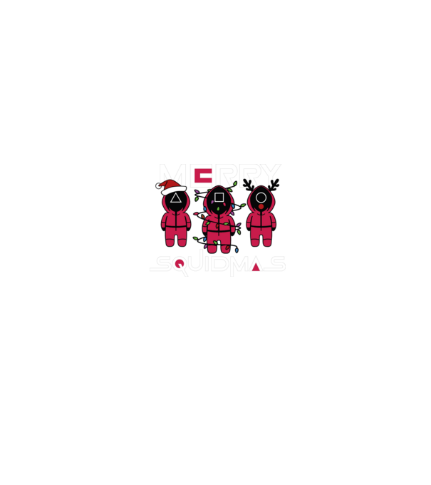 Merry squidmas model negru pe tricou