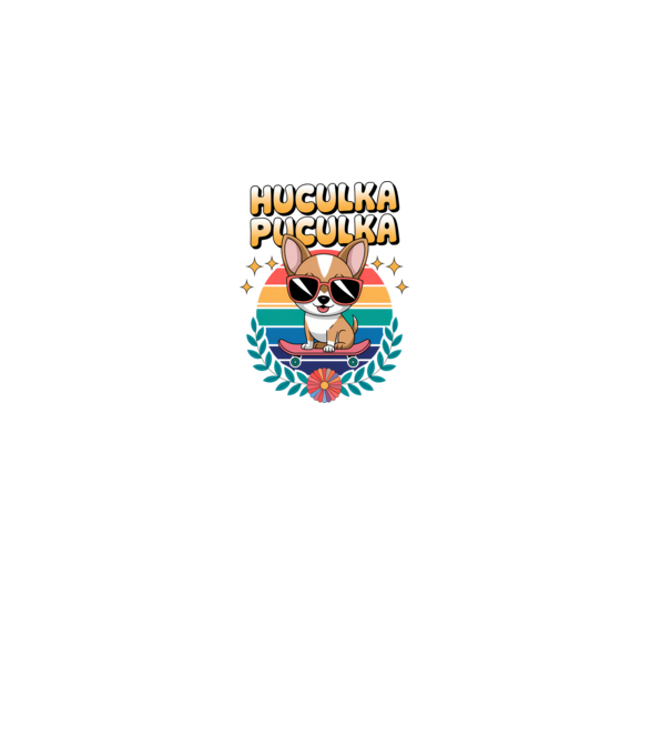Huculka Puculka Câine 2 model roz deschis pe tricou