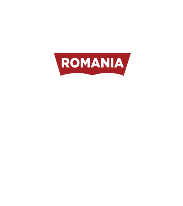 România levis model alb pe tricou