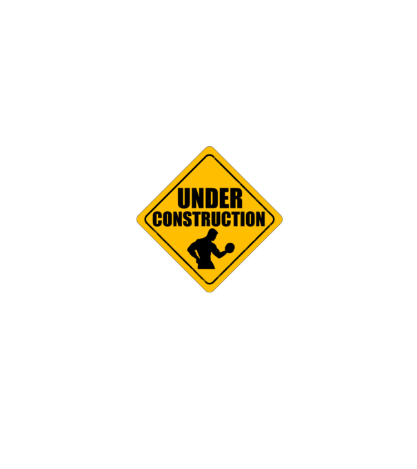 Under Construction model negru pe tricou