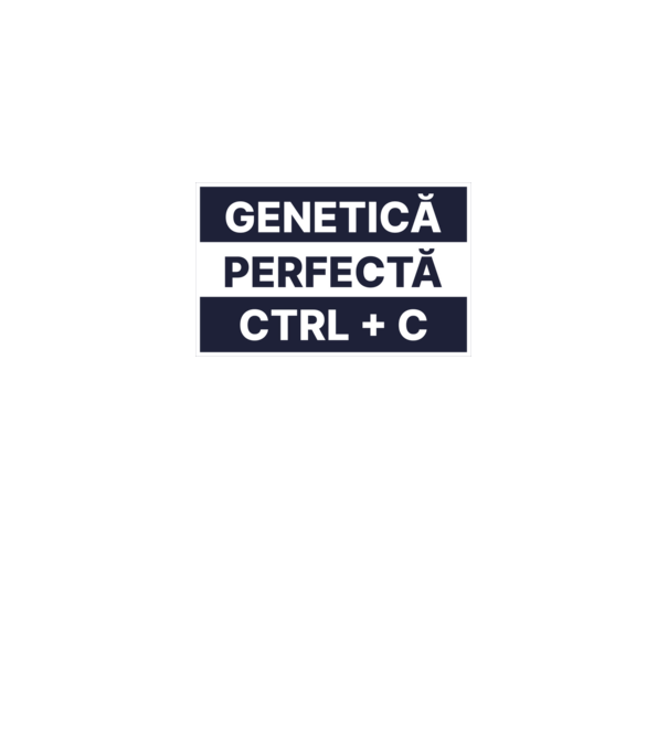 Genetică perfectă CTRL + C model alb pe tricou