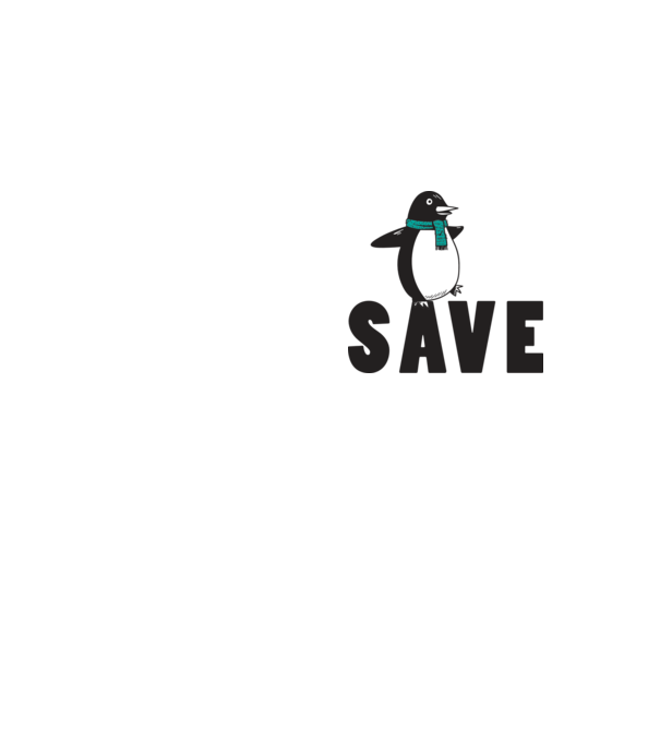Save penguin model galben neon pe tricou