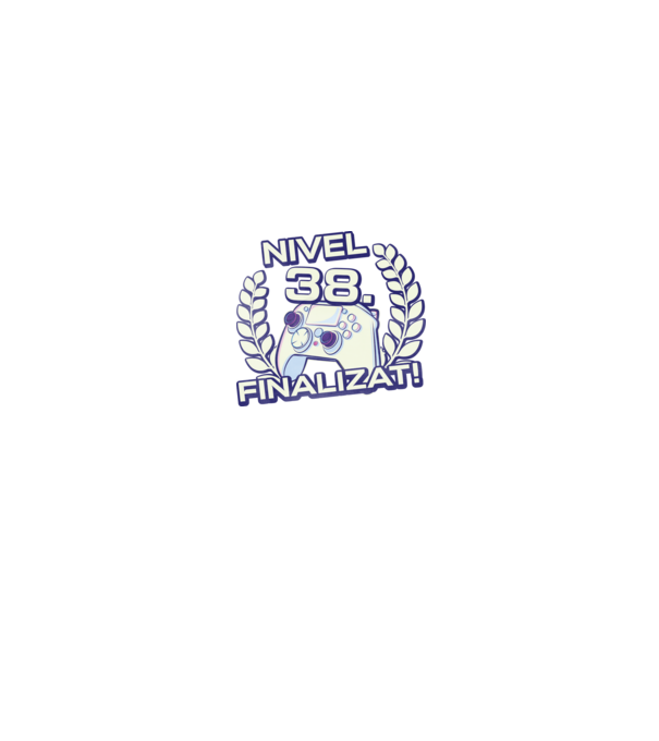 Nivel 38 finalizat! model negru pe tricou