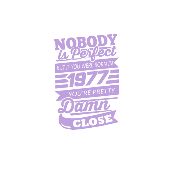 Nobody 1977 model albastru închis pe tricou