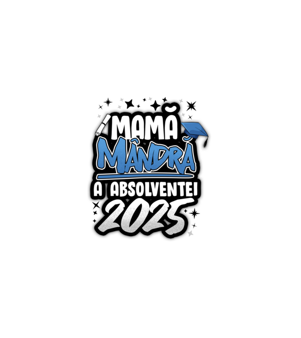 Mamă Mândră a absolventei model alb pe tricou
