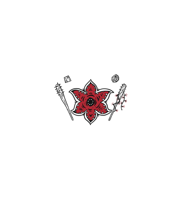 stranger things demogorgon head model negru pe tricou