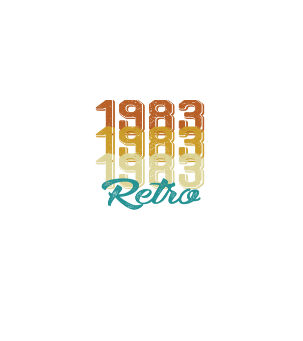 Retro 1983 model negru pe tricou