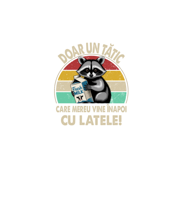Retro Apa aki visszajött a tejjel RO model turcoaz pe tricou