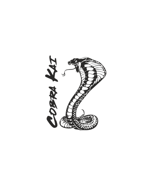 cobra kai black model alb pe tricou