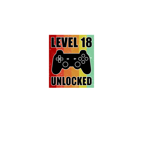 level 18 unlocked retro gamer model alb pe tricou