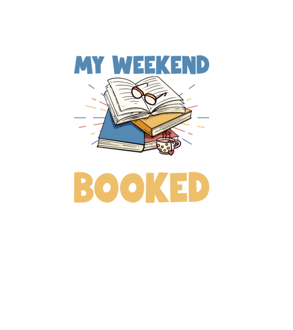 My weekend booked model negru pe tricou