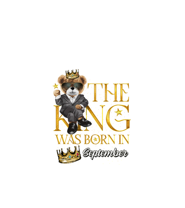The king was born int SEPTEMBER model negru pe tricou