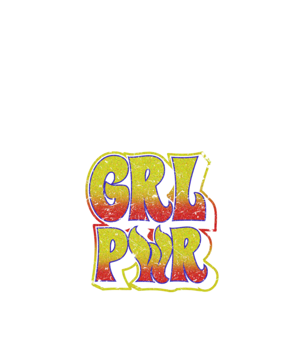 Girl Power retro model negru pe tricou