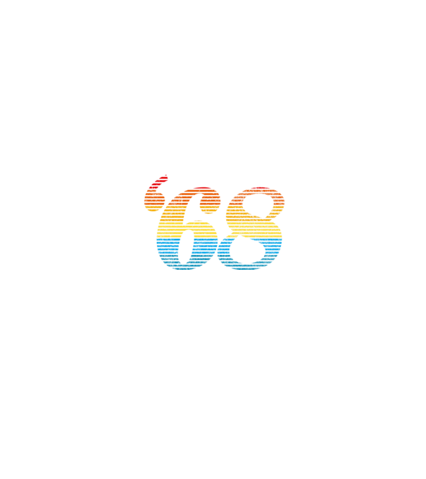 Retro Birthday 1968 model negru pe tricou