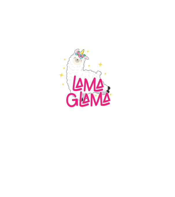 Lama glama model negru pe tricou