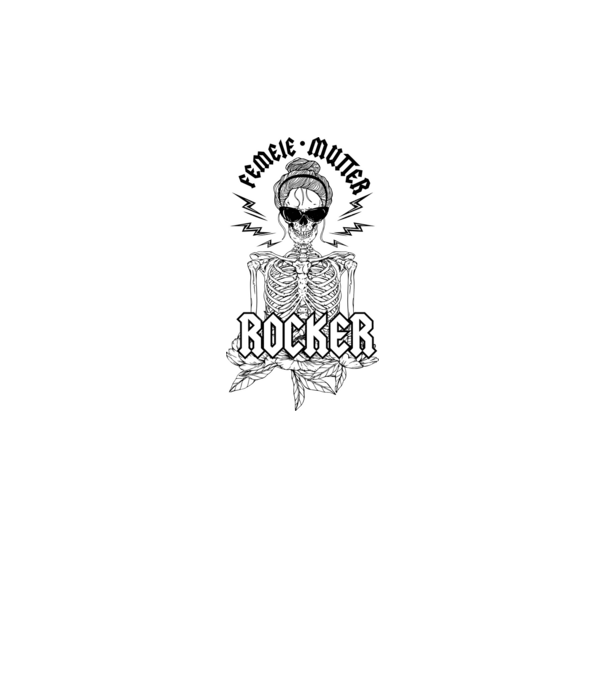 femeie - mutter - rocker model alb pe tricou