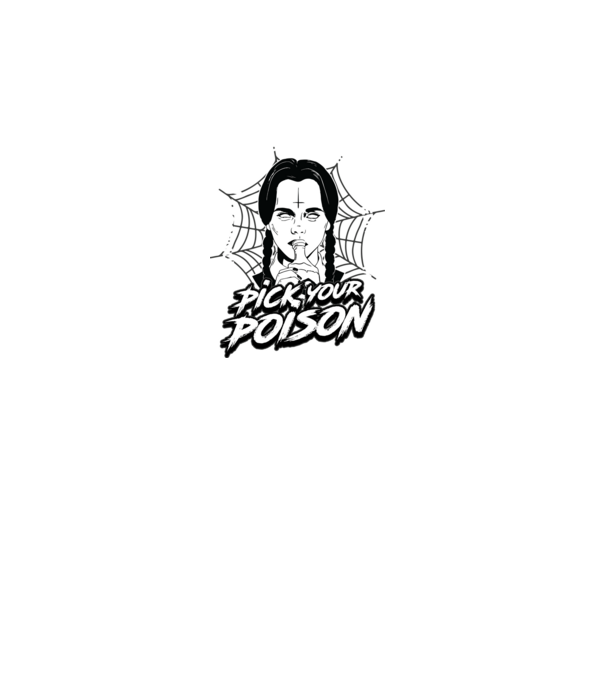 WEDNESDAY Pick your poison model turcoaz pe tricou