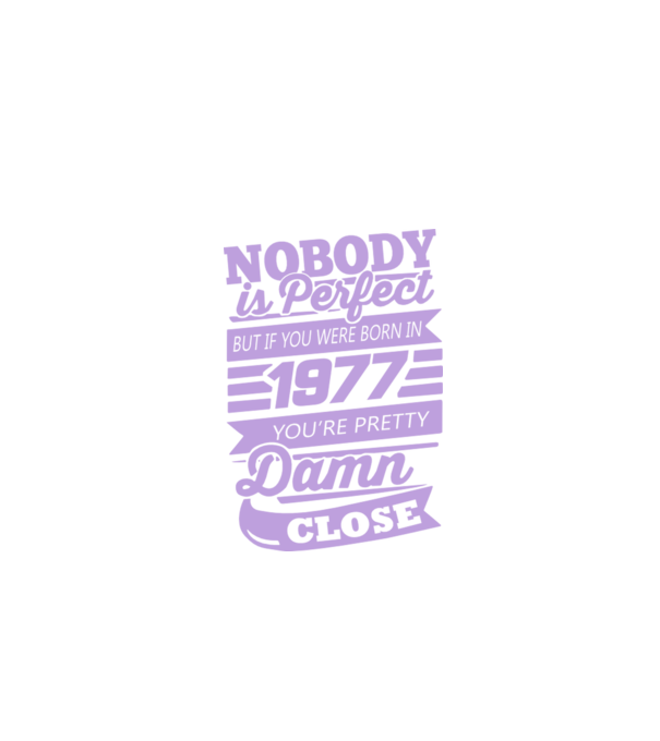 Nobody 1977 model albastru închis pe tricou