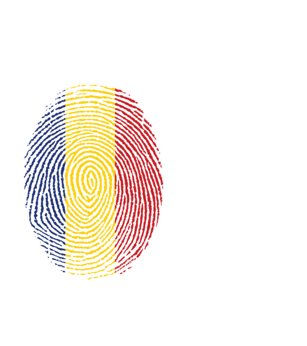 România fingerprint model negru pe tricou